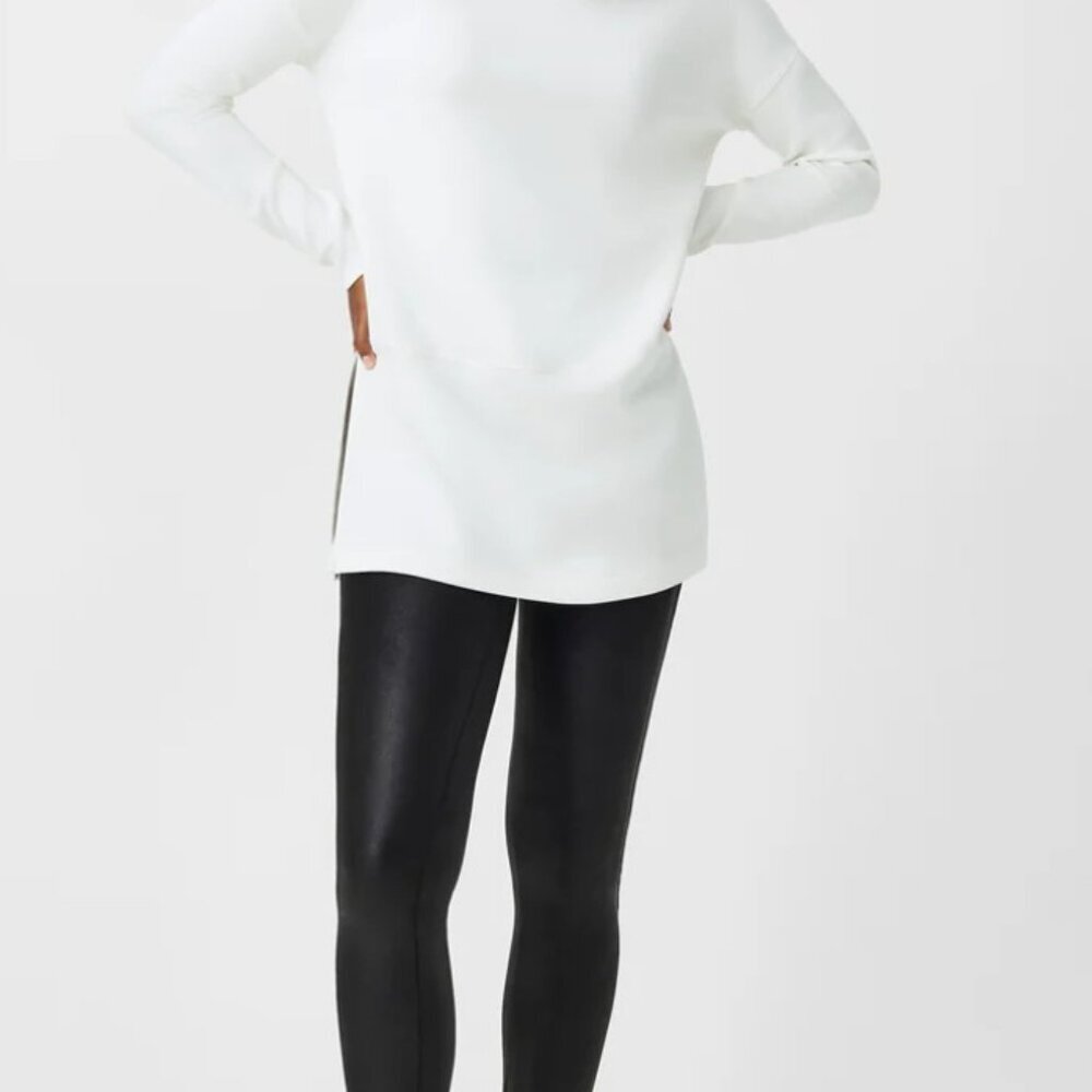 SPANX Faux Leather Leggings | Size Large | High-Waisted Shaping | Black - Picture 8 of 9